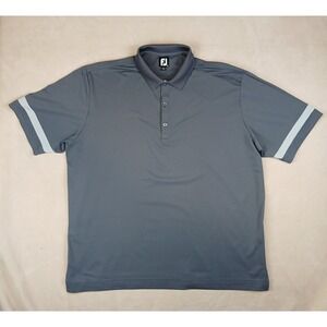 Footjoy 2XL Mens Shirt Polo Stretch Performance Golf Gray